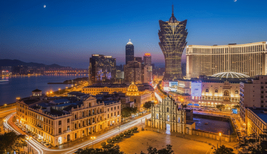 【マカオのインバウンド観光動向】年間・月別の訪問外国人観光客数の推移（2024年8月〜2025年7月）